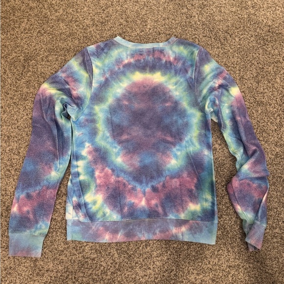 Wildfox multi-colored tie-dye smiley face pullover sweatshirt - Picture 6 of 7
